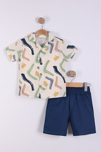 Pollito Σετ 2 τεμαχίων πουκάμισο με πολύχρωμο μοτίβο για αγόρια