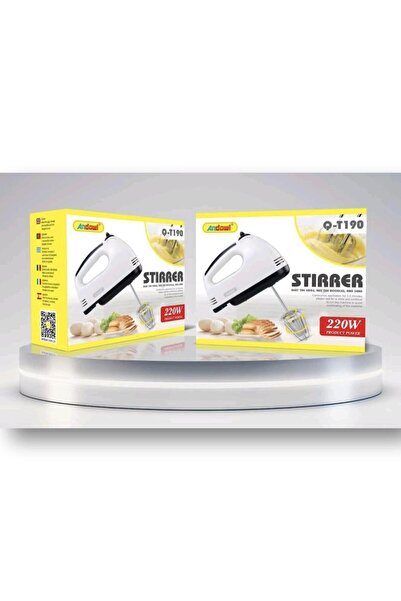 Andowl Hand Mixer Q-T190, 220W, Anatomical Design, White/Black
