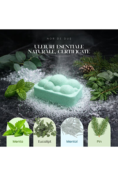 NORDEDUS NOR, Nor de dus, Aromaterapie pentru dus, Heal, Uleiuri esentiale de Menta, Eucalipt, Pin