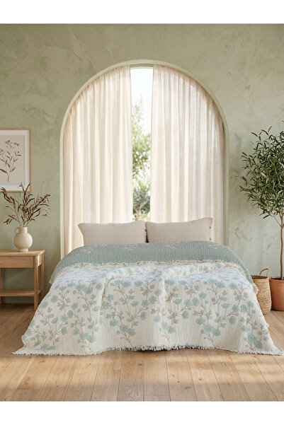 luxtex Reversible , Floral Print , 5-Layer Muslin Set of Bedspread Pieces, 22...