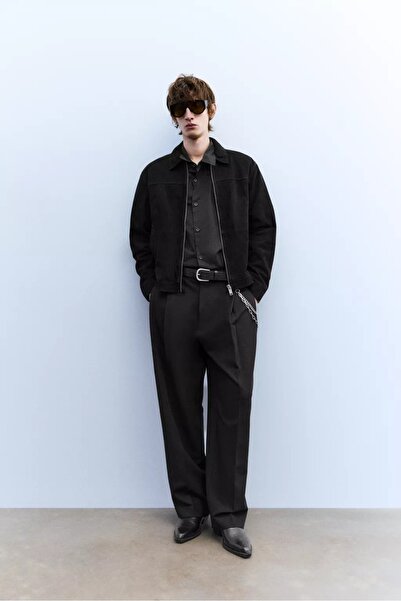 Buti Allbucks Pull&Bear 100% Suede Leather Jacket Abpnb3743