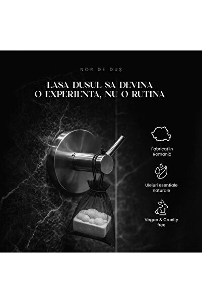 NORDEDUS NOR, Nor de dus, Aromaterapie pentru dus, Manifest, Uleiuri esentiale de Oud, Lemn de cedru, Bergamo