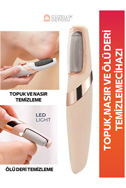 Güzellik Deposu Şarjlı Ayak Törpüsü -Nasır ve Ölü Deri Temizleme Cihazı - LED...