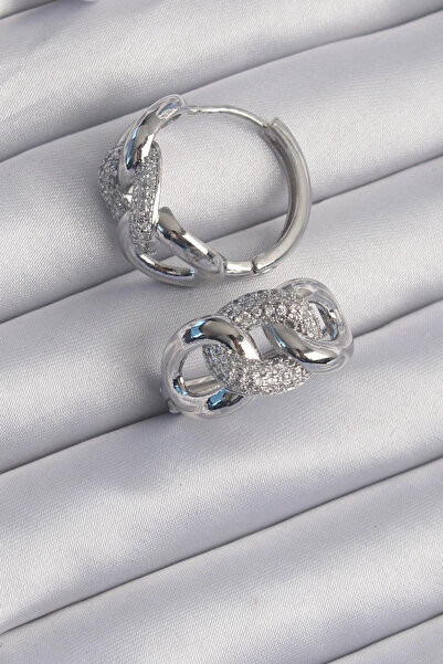 online kapsulavm avm alışveriş Brass Silver Color Zircon Stone Milky Way Earr...
