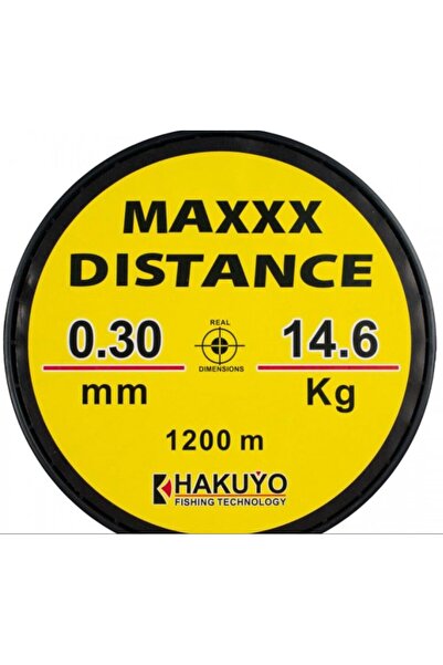 Hakuyo MONOFILAMENT MAXXX DISTANCE GALBEN FLUO NEON 1200M/0.20mm-6.40kg