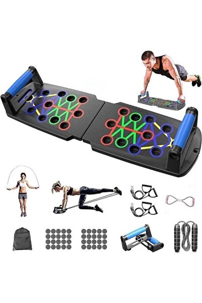 Arabest 28-in-1 Push Up Board, Multi-Function Portable Gym Equipment with Pul...