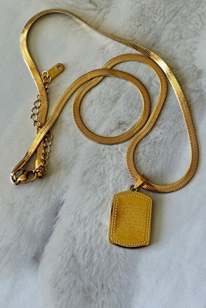 Trendy Butik قلادة صلاة بسلسلة إيطالية من الفولاذ