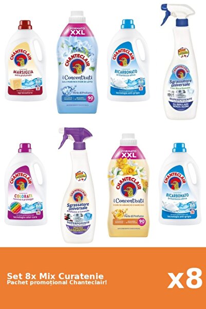 Chanteclair Set 8 Mix Curatenie Chanteclair: Bicarbonat, Lotus, Portocale, Co...