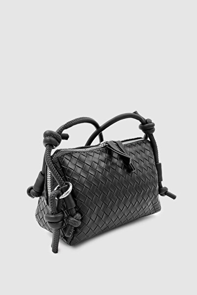 EBROU Blitz Uzun bretea crossbody Mini Black pentru femei geantă de umăr