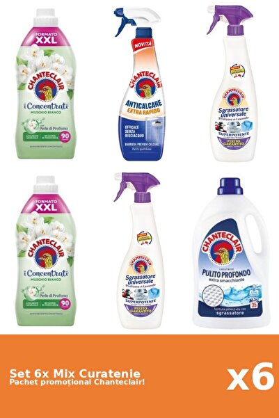 Chanteclair Set 6 Mix Curatenie Chanteclair: Rapid, Clasic, Lavanda, Mosc Alb