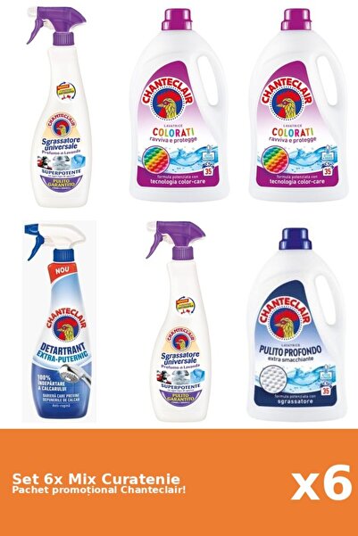 Chanteclair Set 6 Mix Curatenie Chanteclair: Clasic, Color, Lavanda, Puternic