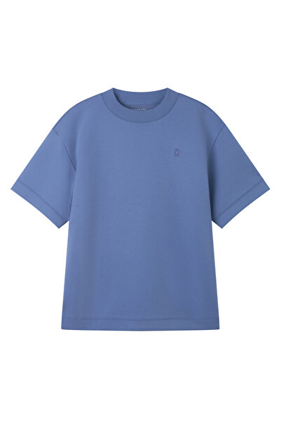 Giordano Men’s Relaxed Interlock Crew Neck Tee with Embroidery