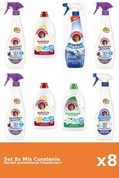 Chanteclair Set 8 Mix Curatenie Chanteclair: Bicarbonat, Puternic, Mosc Alb, ...