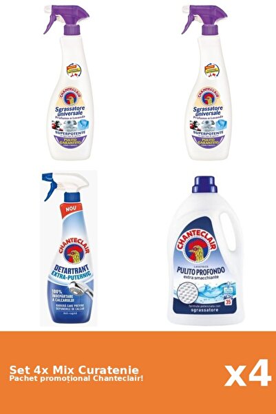 Chanteclair Set 4 Mix Curatenie Chanteclair: Clasic, Puternic, Lavanda, Mosc Alb