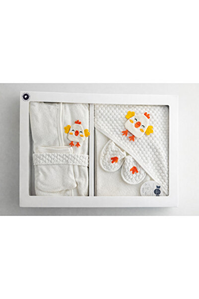 moukou 100% Cotton Cotton 0-2 Years Old Baby Bathrobe Set in Box – Includes H...
