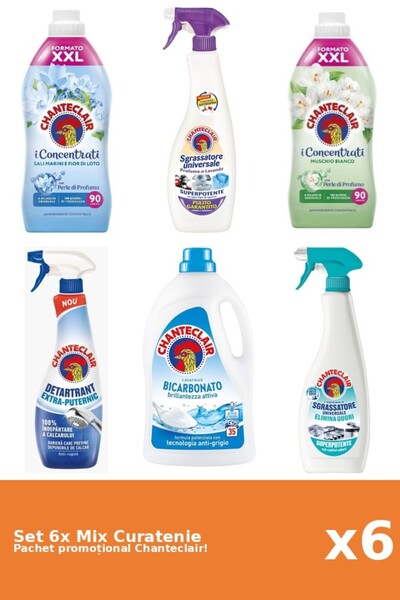 Chanteclair Set 6 Mix Curatenie Chanteclair: Bicarbonat, Lotus, Puternic, Mos...