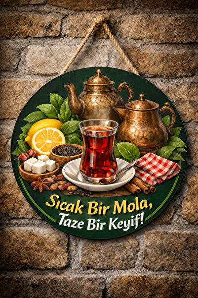 Mayeka Cafe Restoran İçin Çay Ocağı Duvar Kapı Tablo Süsü Ahşap Askılı Pano T...