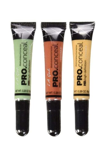 LA Girl Cosmetics LA Girl 3-Piece Pro Concealer Orange 990/Yellow 991/Green 992