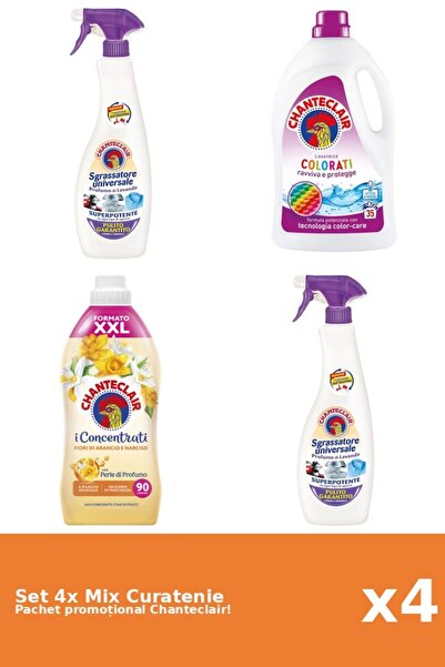Chanteclair Set 4 Mix Curatenie Chanteclair: Portocale, Color, Lavanda
