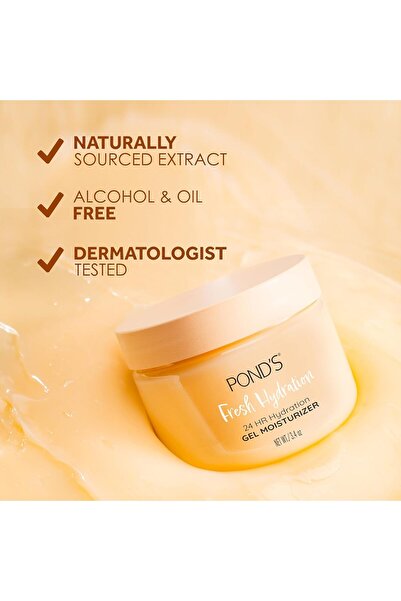 Ponds Fresh Hydration Gel Moisturizer Moisturizing Face Cream with Orange Ext...