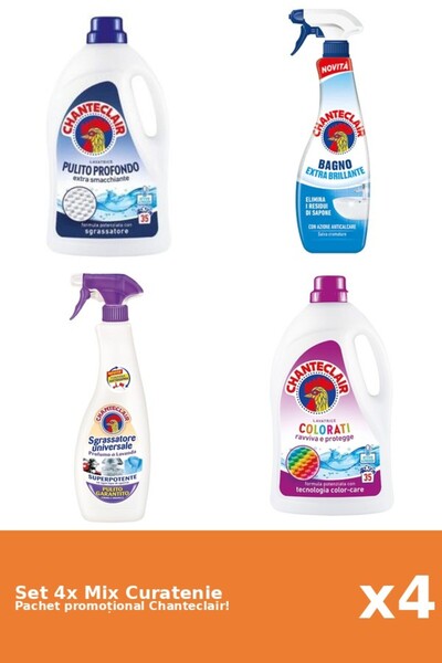 Chanteclair Set 4 Mix Curatenie Chanteclair: Clasic, Color, Lavanda
