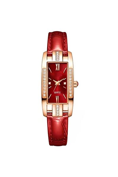 GENERAL A women's watch with a luxurious leather strap, featuring an elegant ...