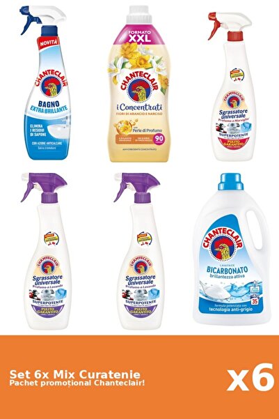 Chanteclair Set 6 Mix Curatenie Chanteclair: Bicarbonat, Clasic, Portocale, M...