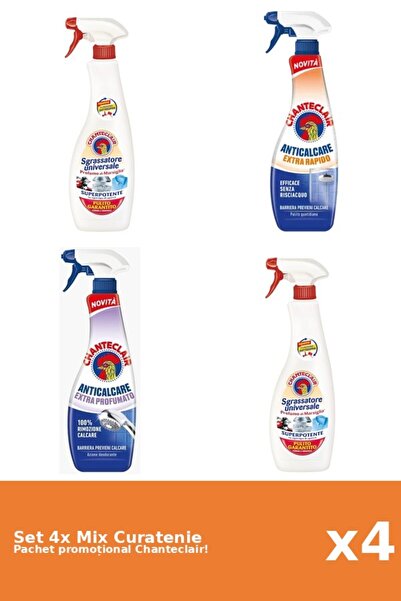 Chanteclair Set 4 Mix Curatenie Chanteclair: Marsilia, Parfumat, Rapid