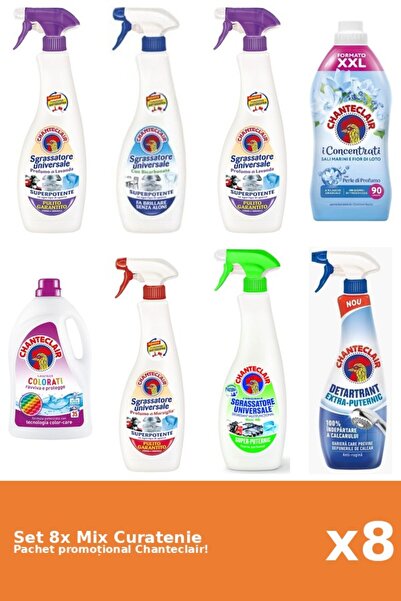 Chanteclair Set 8 Mix Curatenie Chanteclair: Lamaie, Bicarbonat, Lotus, Color...