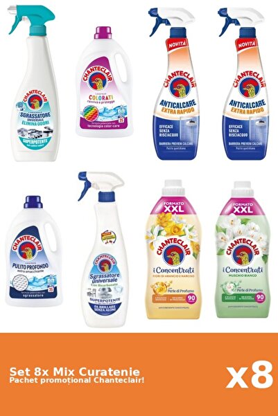 Chanteclair Set 8 Mix Curatenie Chanteclair: Bicarbonat, Clasic, Portocale, C...