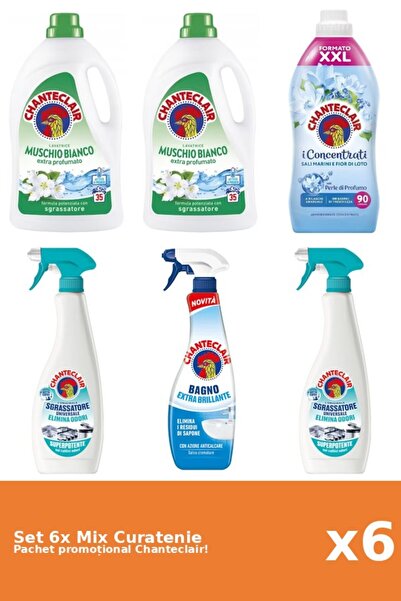 Chanteclair Set 6 Mix Curatenie Chanteclair: Lotus, AntiMiros, Clasic, Mosc Alb