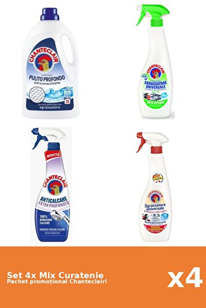 Chanteclair Set 4 Mix Curatenie Chanteclair: Lamaie, Clasic, Marsilia, Parfumat