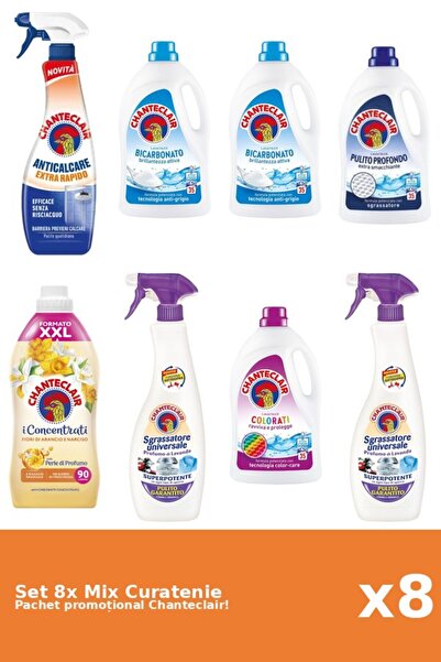 Chanteclair Set 8 Mix Curatenie Chanteclair: Bicarbonat, Clasic, Portocale, C...