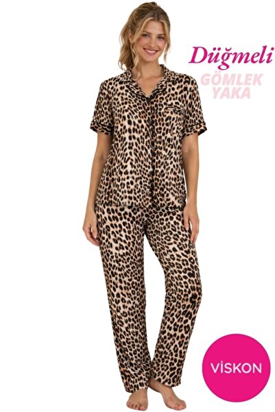 seamlife Women's Front Button Shirt Collar Satin Piped Bust Pocketed Viscose ...