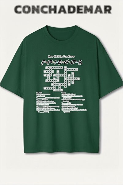 Vordevia تي شيرت فريندز بولماكس مطبوع بريميوم كبير الحجم مكون من قطن قطع