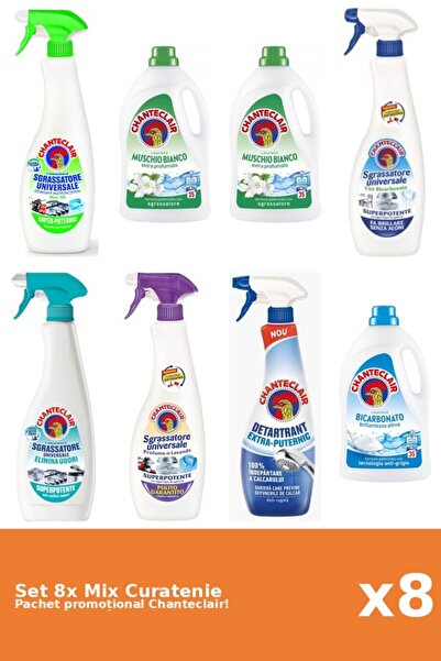 Chanteclair Set 8 Mix Curatenie Chanteclair: Lamaie, Bicarbonat, Puternic, Mo...