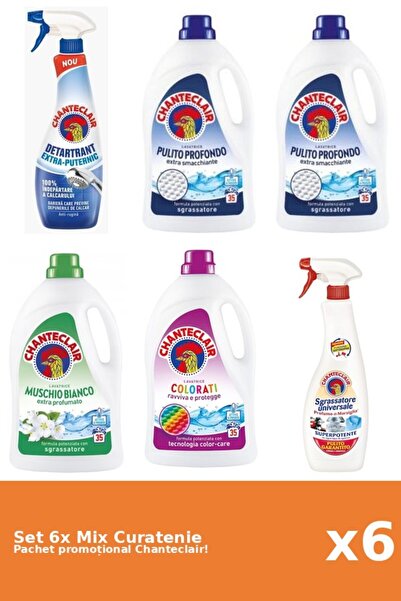 Chanteclair Set 6 Mix Curatenie Chanteclair: Clasic, Color, Puternic, Mosc Al...