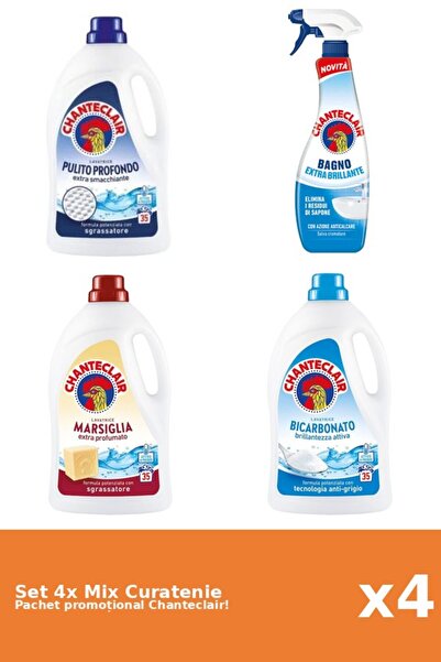 Chanteclair Set 4 Mix Curatenie Chanteclair: Bicarbonat, Clasic, Marsilia