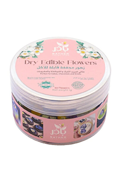 Bather Edible Dried Viola Flowers 50pcs – Handpicked Cake, Coffee & Dessert G...