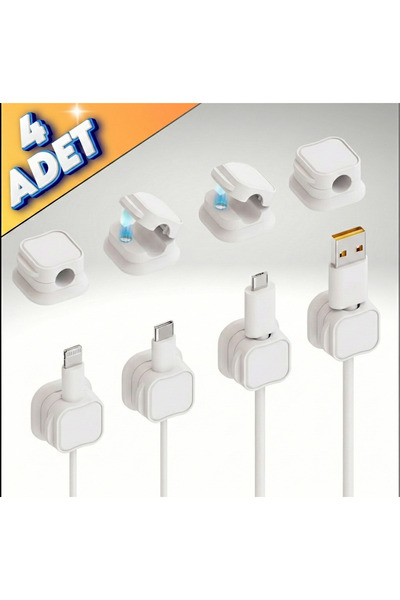 almital mobilya aksesuarları furniture accessories 4 ADET Kurippu Beyaz Manye...