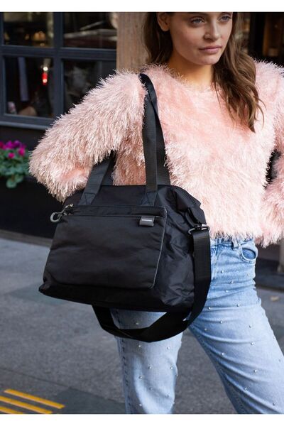 Sanmorris Women's Multi-Compartment Parachute Fabric Water-Resistant Shoulder...