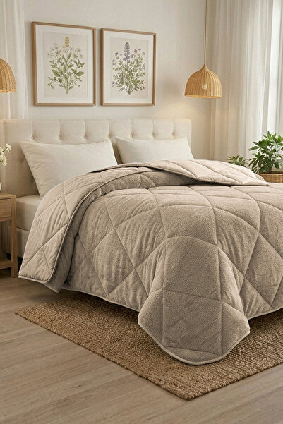 EVA Διπλό Μπεζ Χρώμα Wellsoft Πάπλωμα Διπλής όψης (195 X 215 εκ.)