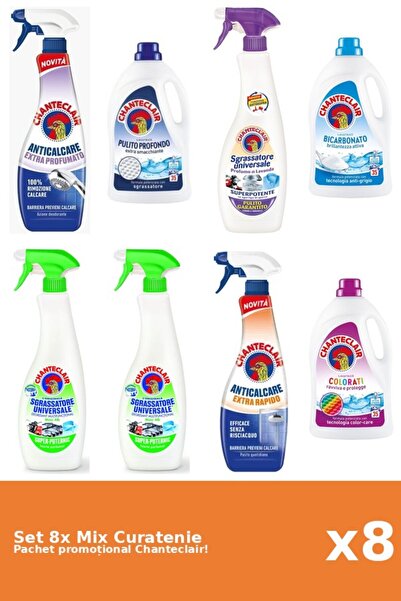 Chanteclair Set 8 Mix Curatenie Chanteclair: Lamaie, Bicarbonat, Clasic, Colo...