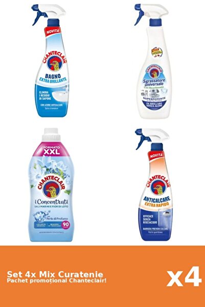 Chanteclair Set 4 Mix Curatenie Chanteclair: Bicarbonat, Lotus, Clasic, Rapid