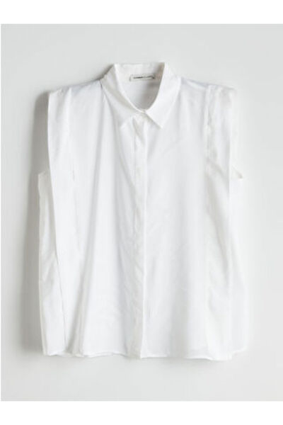 LC Waikiki Modanova Sezon White Modal Mixed Women's Shirt