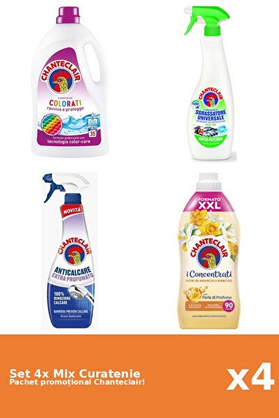 Chanteclair Set 4 Mix Curatenie Chanteclair: Lamaie, Portocale, Color, Parfumat