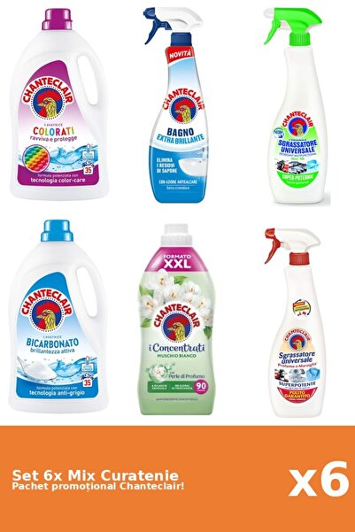 Chanteclair Set 6 Mix Curatenie Chanteclair: Lamaie, Bicarbonat, Clasic, Colo...