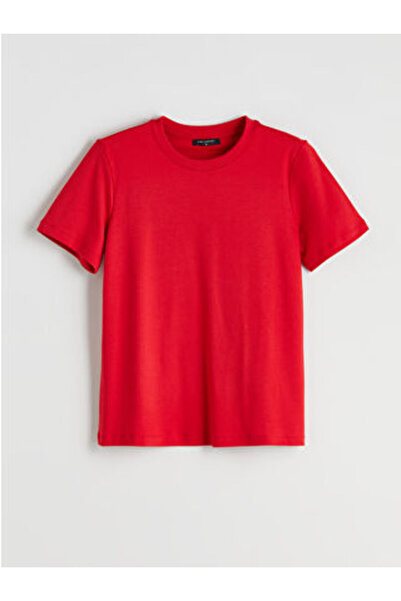 LC Waikiki Modanova Sezon Red Crew Neck Women's T-Shirt