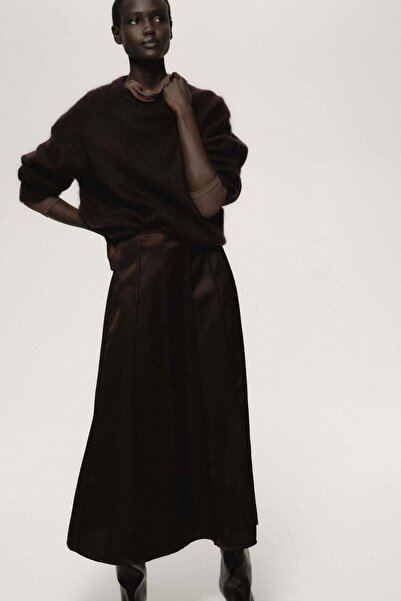 H&M تنورة من الساتان قَصّة على شكل A