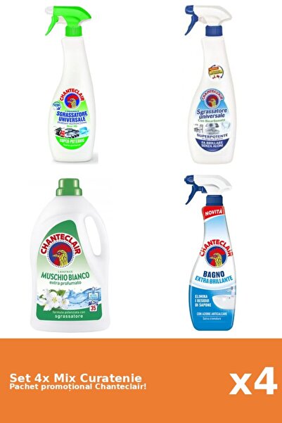 Chanteclair Set 4 Mix Curatenie Chanteclair: Lamaie, Bicarbonat, Clasic, Mosc...
